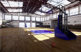 CGTrader - School Basketball Court Low-poly - 模型