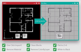 Pixamoon - Copy Paste DWG for 3ds Max