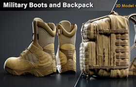 Artstation - Military Boots and Backpack Tutorials