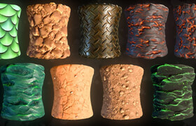 Materials Stylized Mix Stones 01