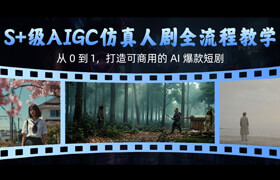 【正版】S+级AIGC仿真人剧全流程教学