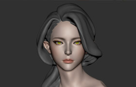Artstation - Removed Female Head Sculpt - 3d打印模型