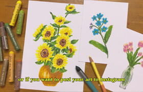 Udemy - Oil Pastel Flowers for Beginners Basic Techniques & More