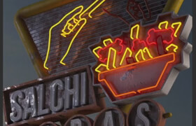 Domistika - Designing 3D neon signs with 4D and Octane Cinema