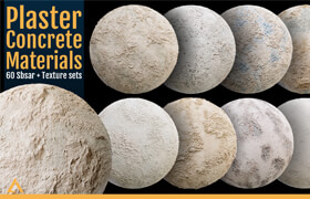 Artstation - 60 Plaster and Concrete Base Materials (SBSAR + Textures)