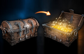 Superhive - Blender To Unreal Engine 5 Stylized Interactive Pirate Chest