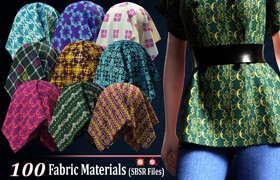 Artstation - 100 Fabric Materials-SBSAR-Vol 01 - 材质
