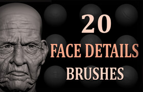 ArtStation - face details Alphas - 3d笔刷