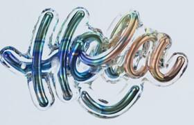 Domistika - 3D Font Design with a Metallic Finish