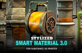 Artstation - Stylized Smart Material 3.0 - Substance 3D Painter - 材质