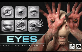 Artstation - 44 Eyes - High Detailed Eyes for Creatures - VDM Zbursh, VDM Blender - 模型