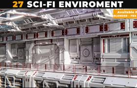 Artstation - 27 SCI-FI ENVIROMENT PANEL KITBASH - 模型