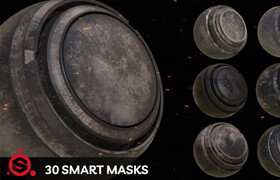 Artstation - 30 Smart Masks For Substance Painte - 材质贴图