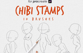 Brush Galaxy - Chibi Stamp Set - 笔刷